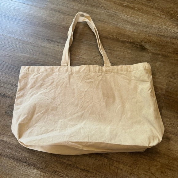 Sezane Mon Amour Red Heart 100% Cotton Canvas Tote Bag French Paris Limited - Picture 4 of 6